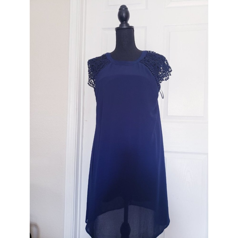 For Bundles Only Altar'd State Medium Crochet Shoulder Navy Blue Lined D…